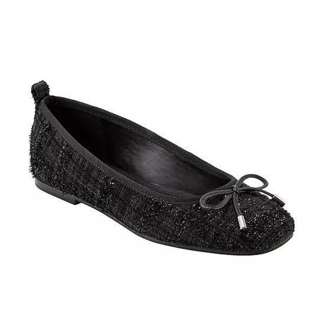 Marc Fisher LTD Ubet Slip-On Square Toe Dress Flats in Black Size 8